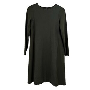 cos a line jersey dress ASYMMETRIC JERSEY MIDI DRESS - BROWN